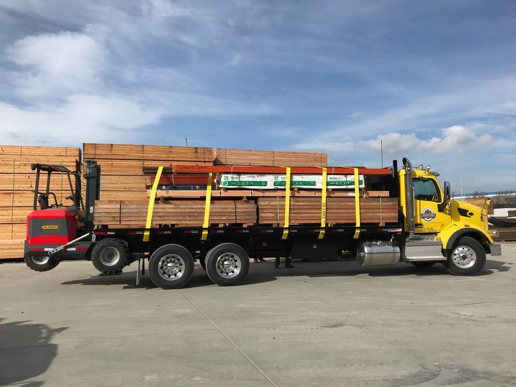 Lumber on a truck